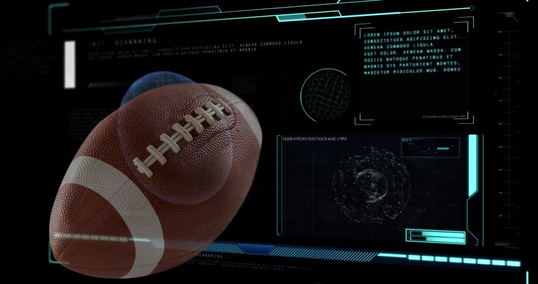 American Football and Data Analysis Concept