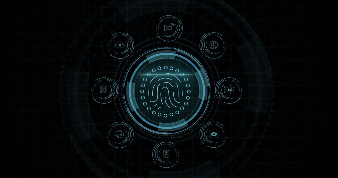 Digital Fingerprint Security Interface Background