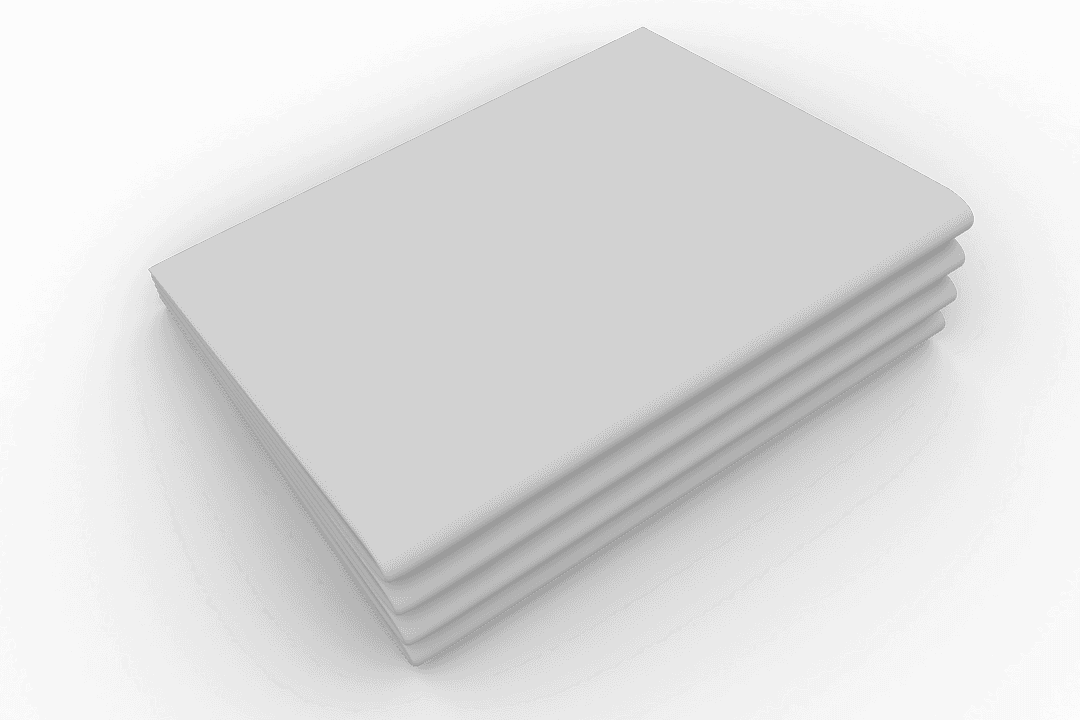 Stack of Transparent Sleek Blank Papers in Realistic 3D Graphic
