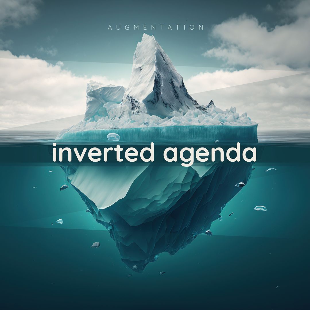 Augmentation Inverted Agenda Music Album Cover with Submerged Iceberg