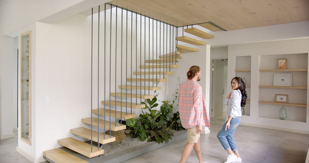 Modern Open Concept Home with Unique Floating Staircase