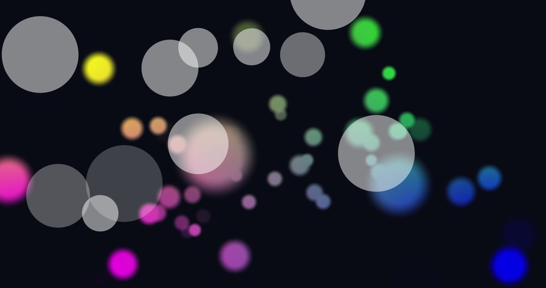 Abstract Colorful Bokeh Lights on Black Background