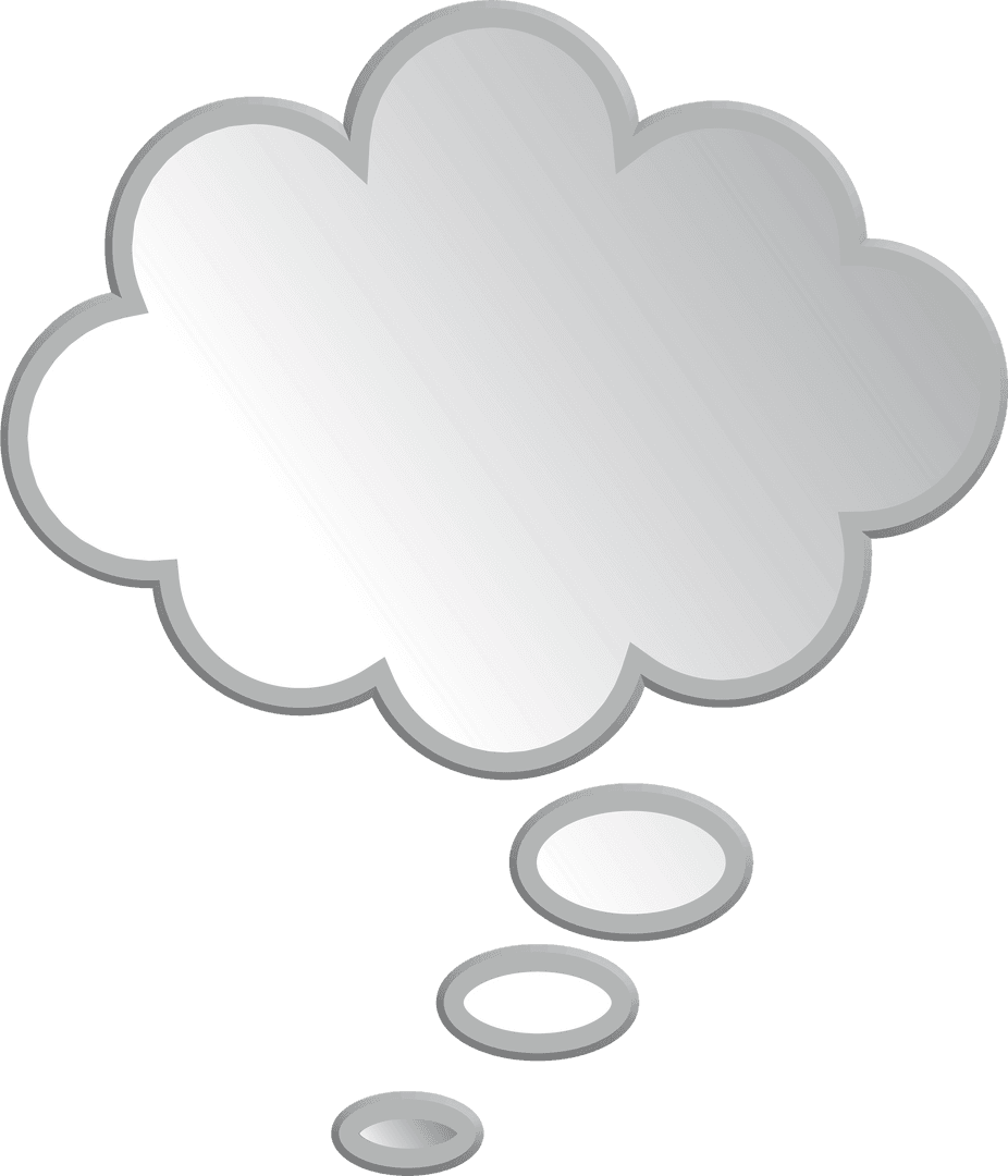 Transparent Grey Speech Bubble Icon for Communication Concepts