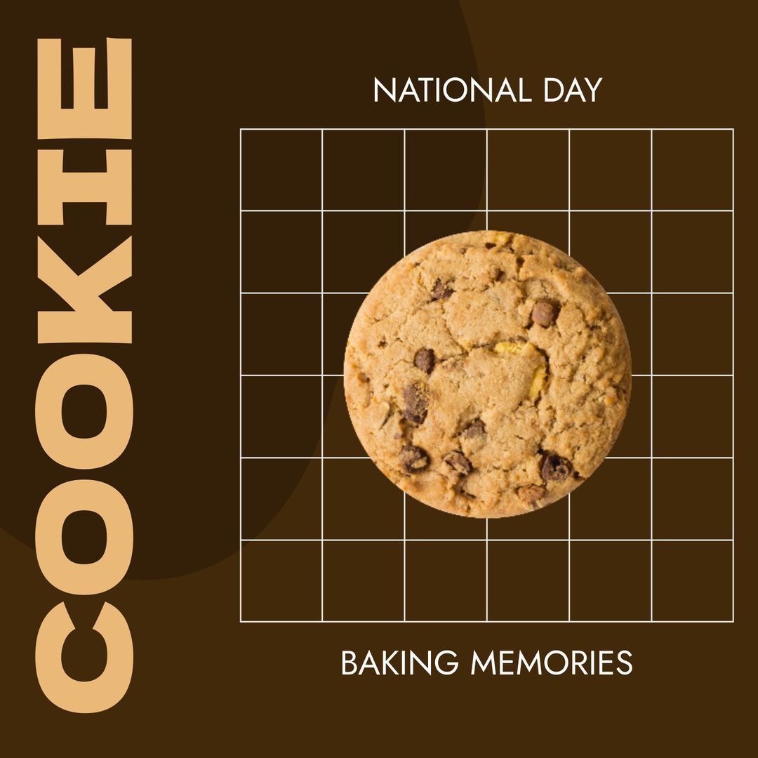 National Cookie Day Celebration With Chocolate Chip Cookie - Download Free Stock Templates Pikwizard.com