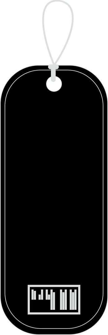 Green Tag with Copy Space on Transparent Background