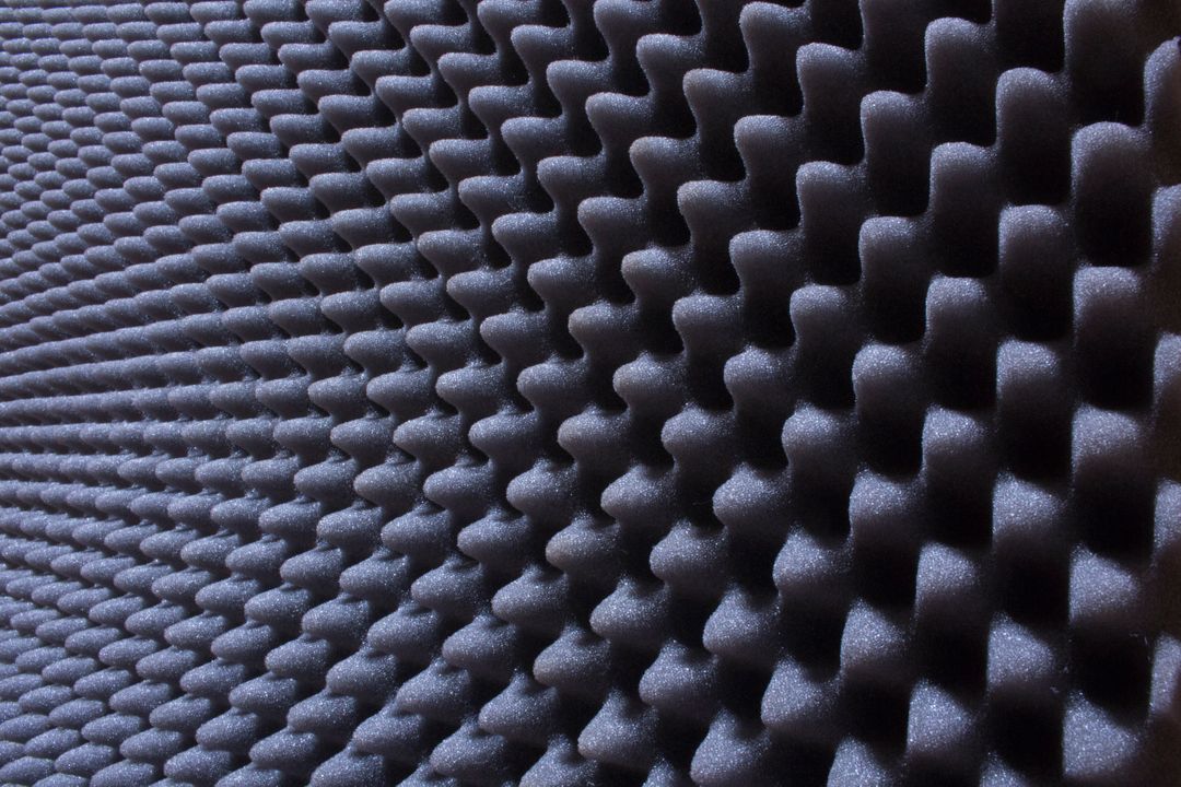 Close-up of Acoustic Foam Panel with Egg Crate Design for Soundproofing - Free Images, Stock Photos and Pictures on Pikwizard.com