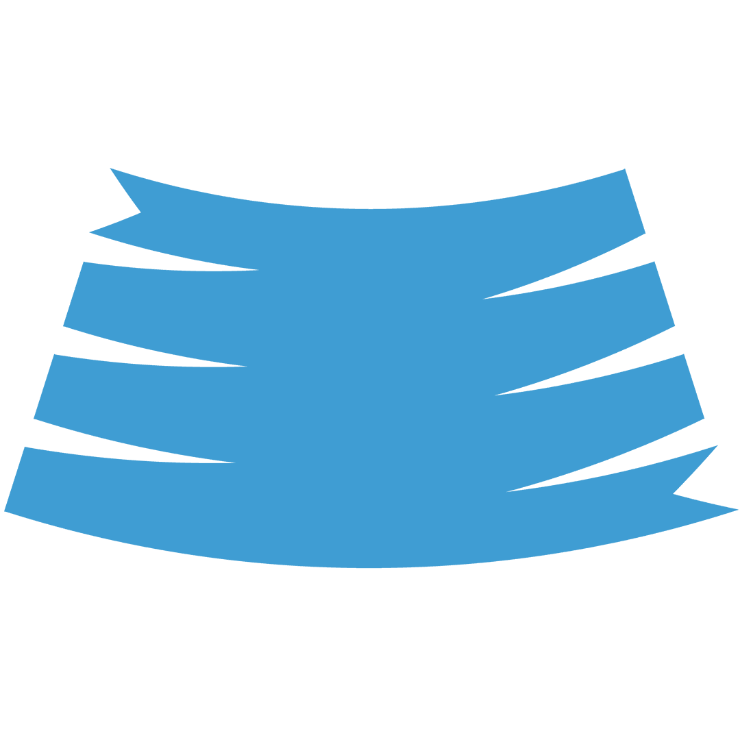 Blue Abstract Geometric Shape on Transparent Background