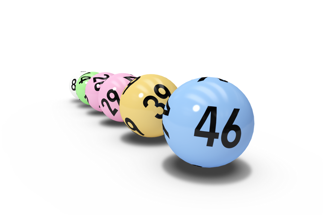 Transparent background of colorful numbered lottery balls lined up in row - Download Free Stock Images Pikwizard.com