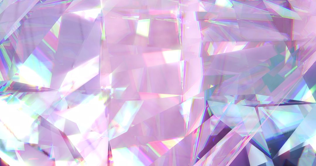 Colorful Prismatic Light Reflections on Shiny Diamond