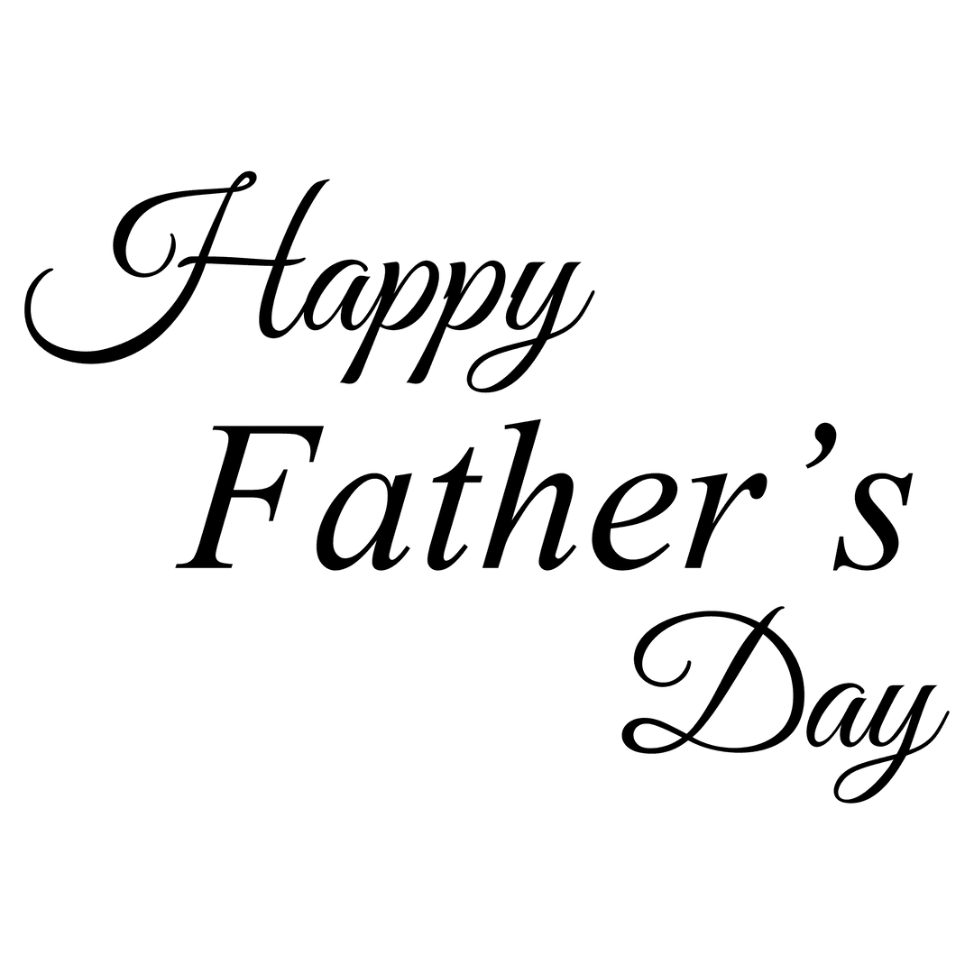 Transparent Father's Day Banner Featuring Stylish Font
