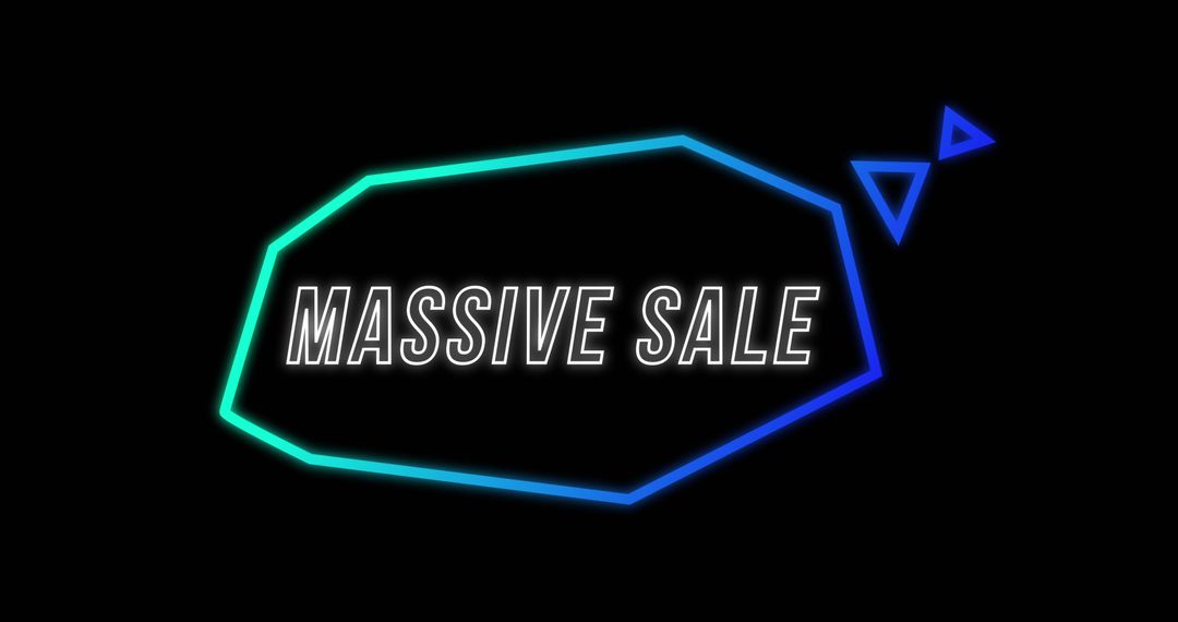 Massive Sale Advertisement in Retro Neon Eighties Style - Free Images, Stock Photos and Pictures on Pikwizard.com