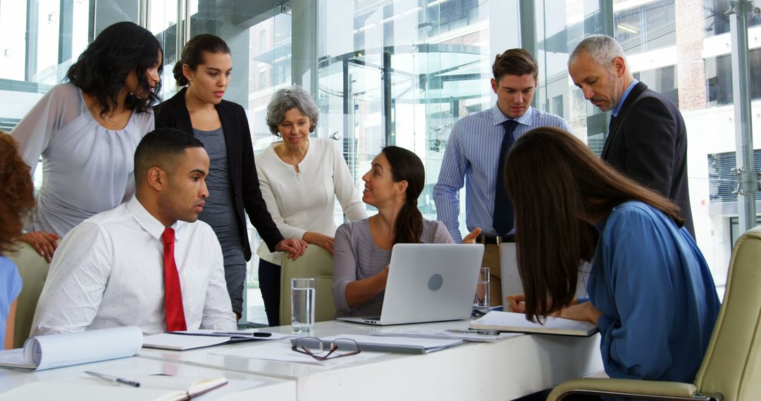 Multiracial Business Team Strategizing in Modern Conference Room - Free Images, Stock Photos and Pictures on Pikwizard.com