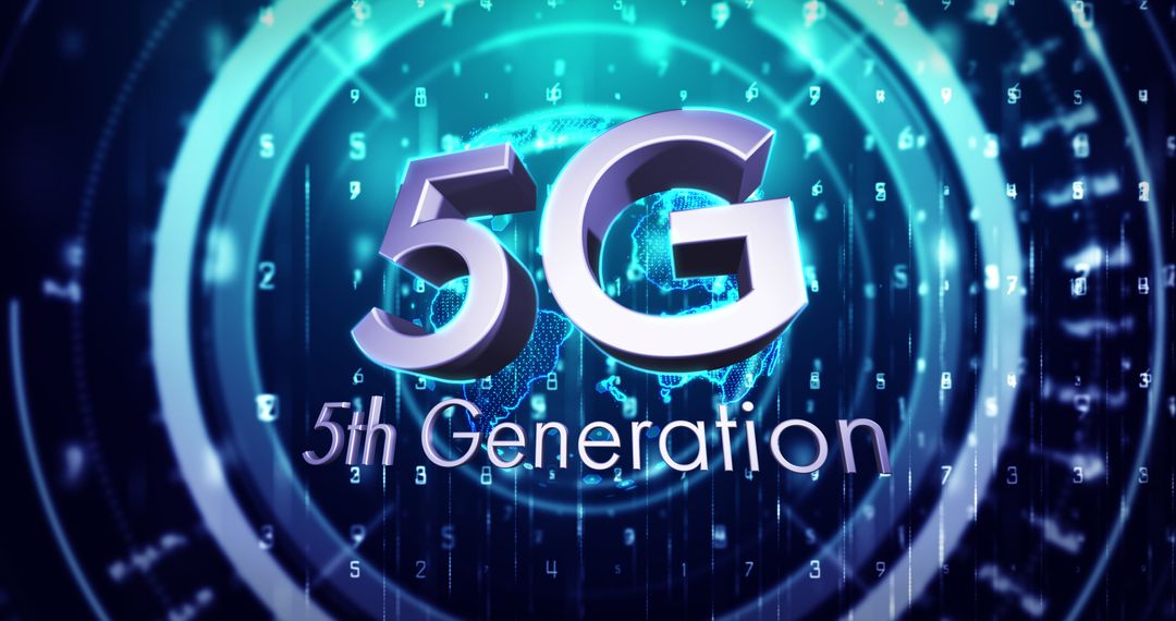 5G Network Technology Concept with Globe Overlay