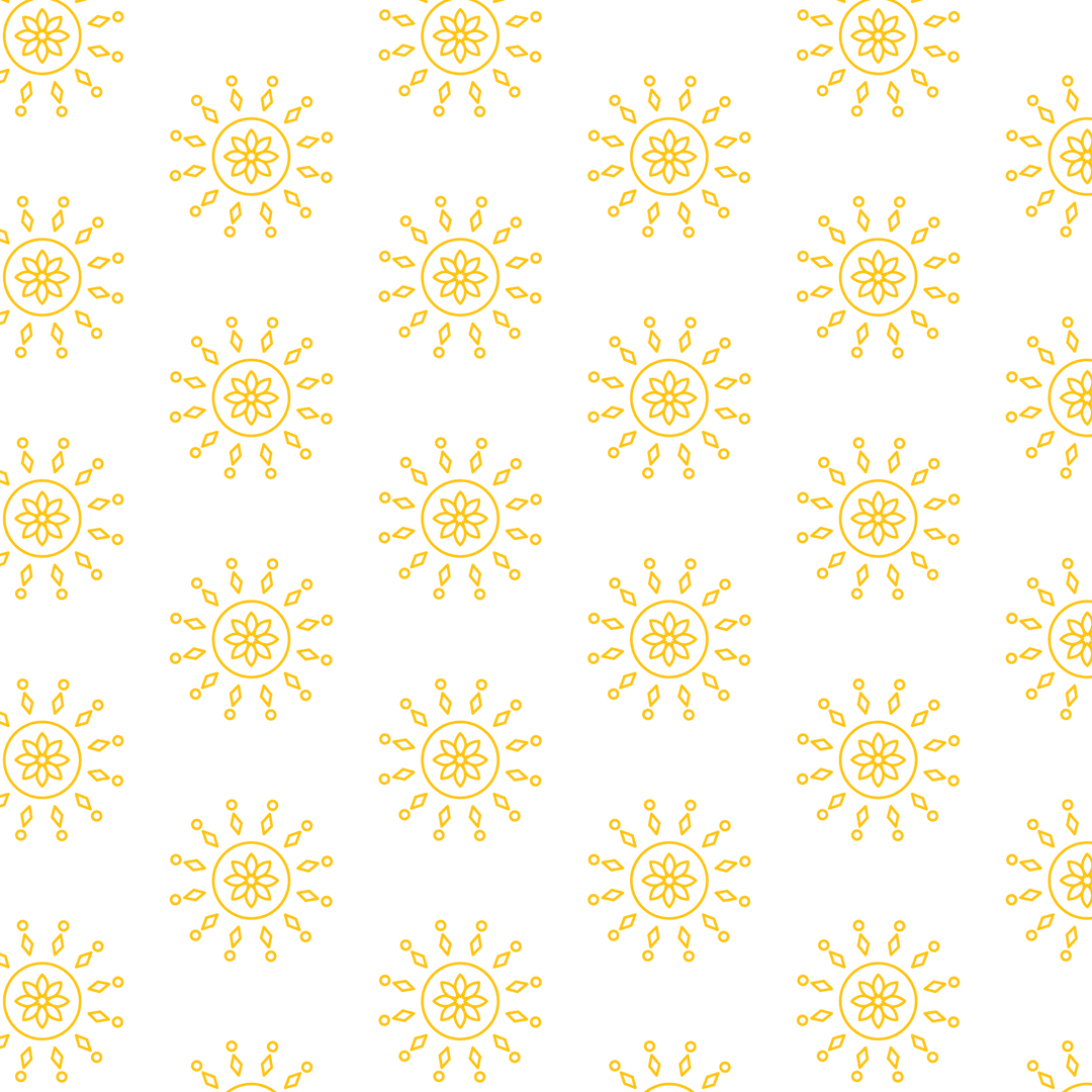 Transparent Background with Yellow Floral Pattern Design