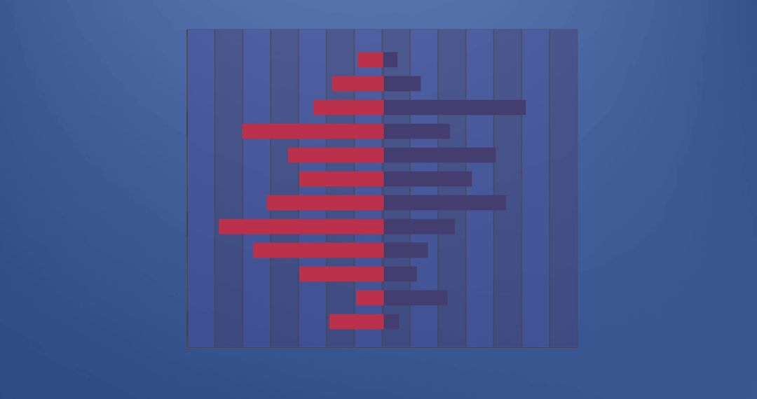 Abstract Representation of Statistical Data Processing on Blue Background