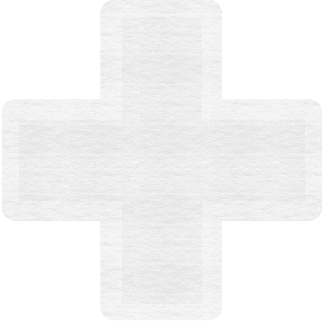 Transparent White Cross Symbol with Copy Space