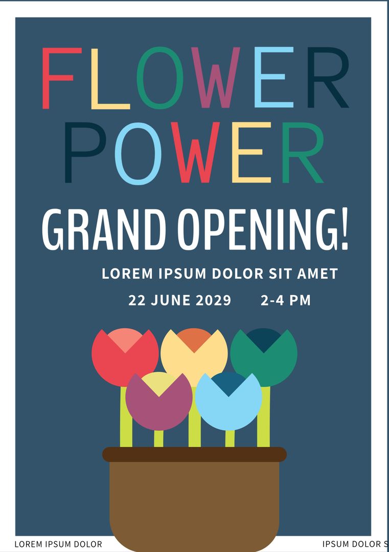 Colorful Flowers Event Announcement Poster Design