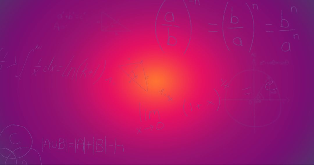 Mathematical Formulas on Colorful Gradient Background