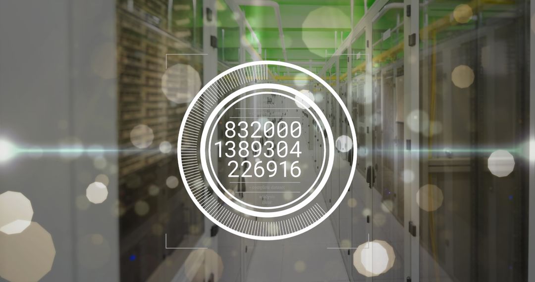 Digital Data Overlay in Modern Server Room Environment