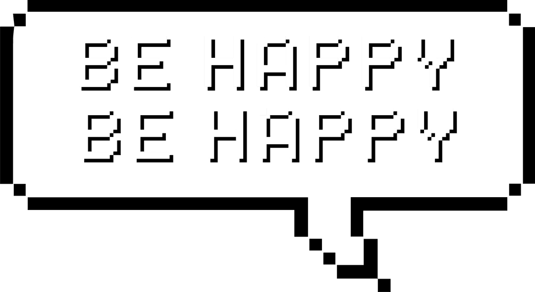 Pixel Art Speech Bubble with Inspiring Message Transparent Background