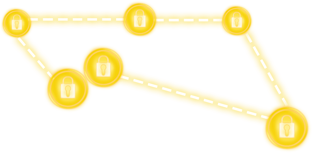 Transparent Security Locks with Connecting Lines Illustration