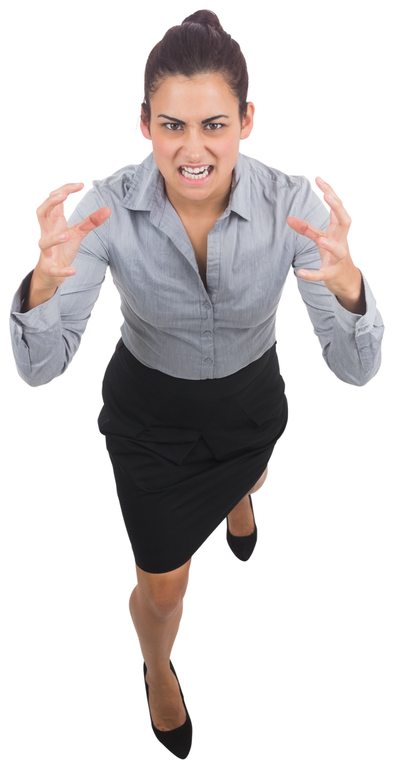 Angry Businesswoman on Transparent Background Showing Frustration - Download Free Stock Images Pikwizard.com