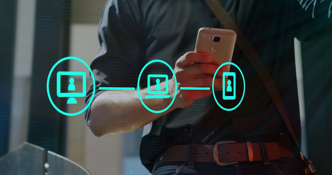 Businessman Interacting With Digital Technology Interface