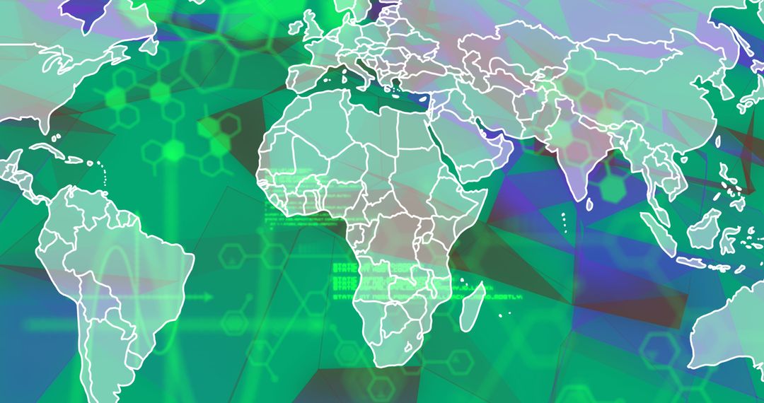 Digital World Map with Global Data Interface