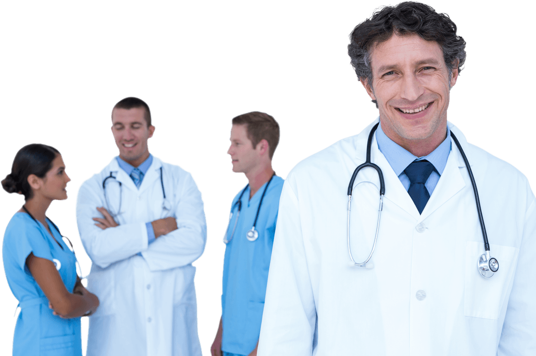 Smiling Doctor with Transparent Background Healthcare Team