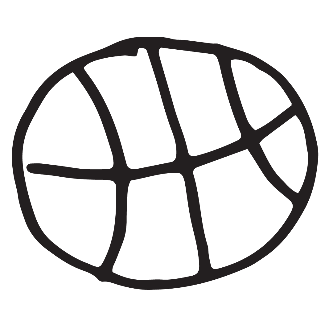 Abstract Transparent Line Art Ball Design with Curved Panels