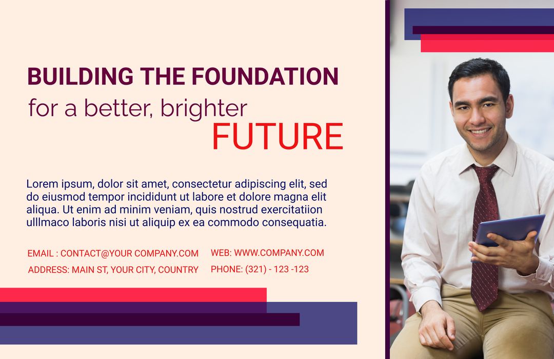 Confident Businessman Empowering Corporate Growth