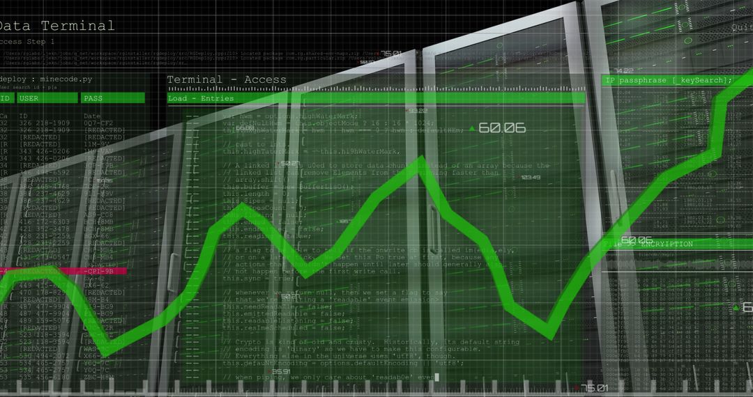 Digital Interface Concept with Data Processing on Servers - Free Images, Stock Photos and Pictures on Pikwizard.com