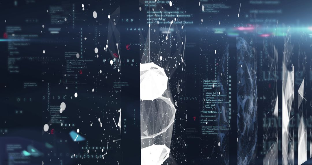 Futuristic Data Processing and Abstract Digital Visualization