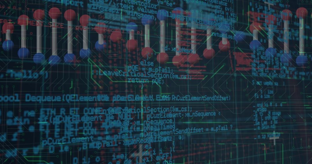 Digital DNA Strands Overlapping Data Code Interface