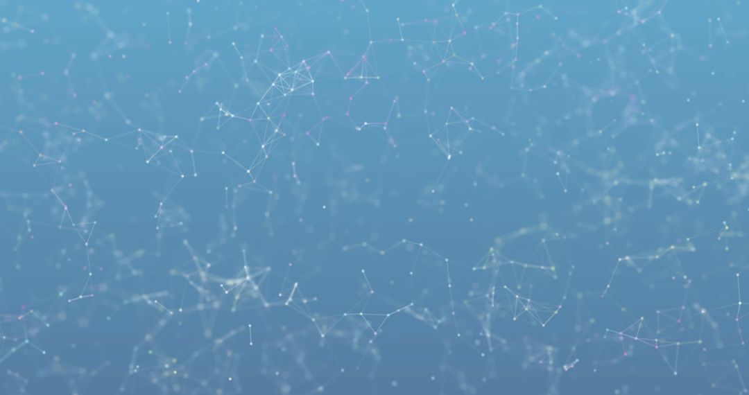 Abstract Digital Network with Connections on Blue Background