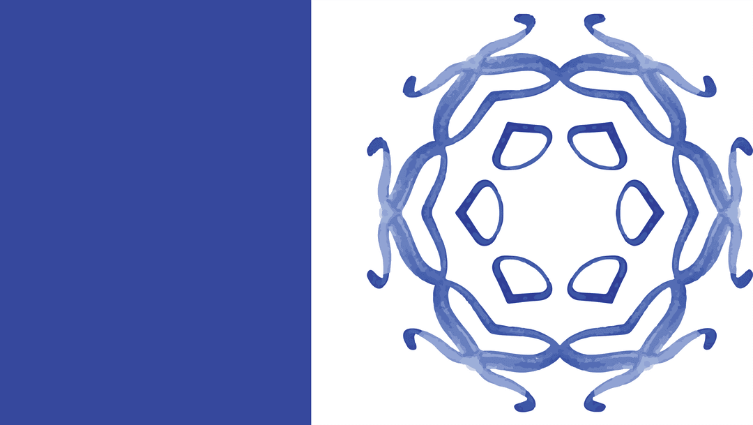 Abstract Blue Pattern Design on Transparent Banner with Space for Text