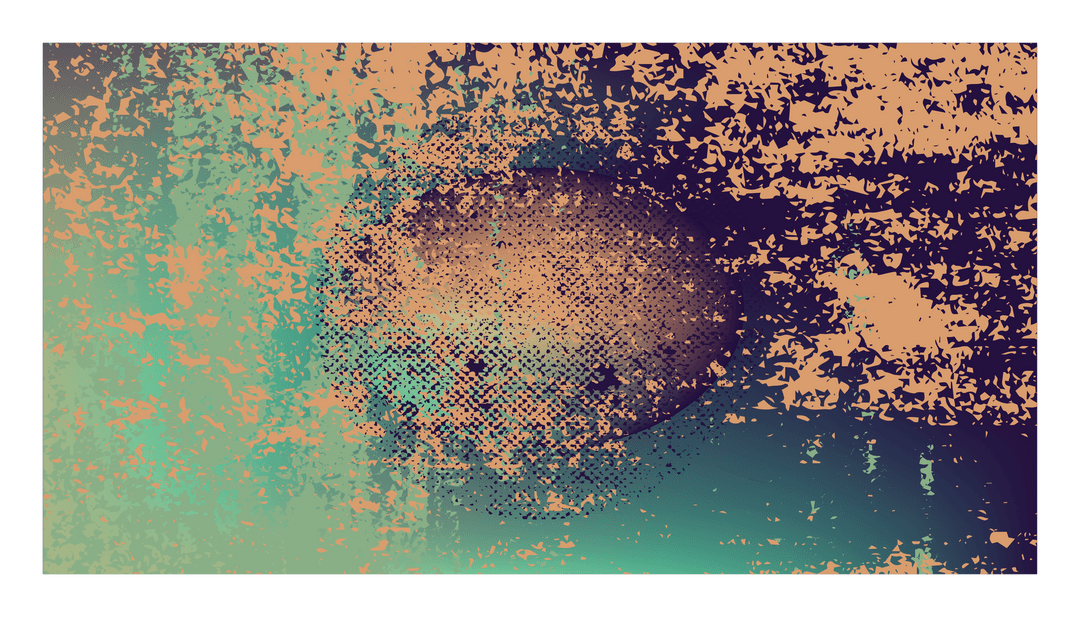 Colorful Abstract Rectangular Shape on Transparent Background