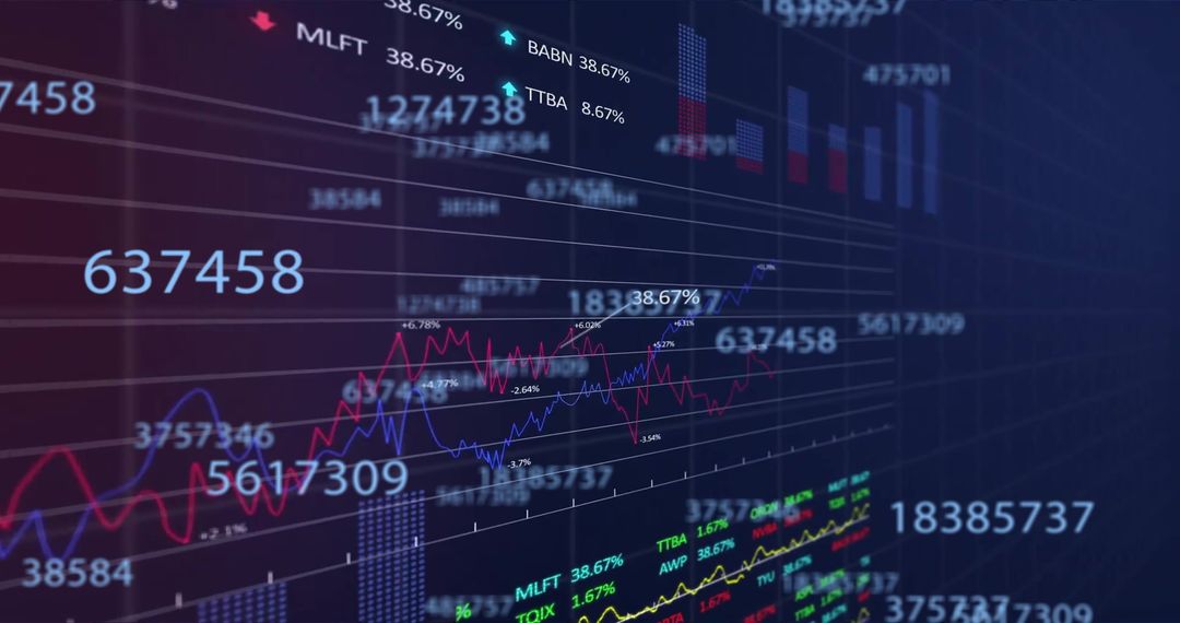 Abstract Financial Data Analysis with Charts and Figures