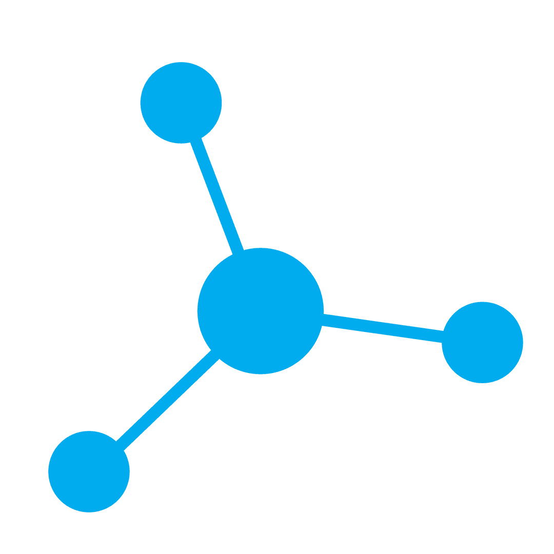 Blue Transparent Atomic Structure Illustration