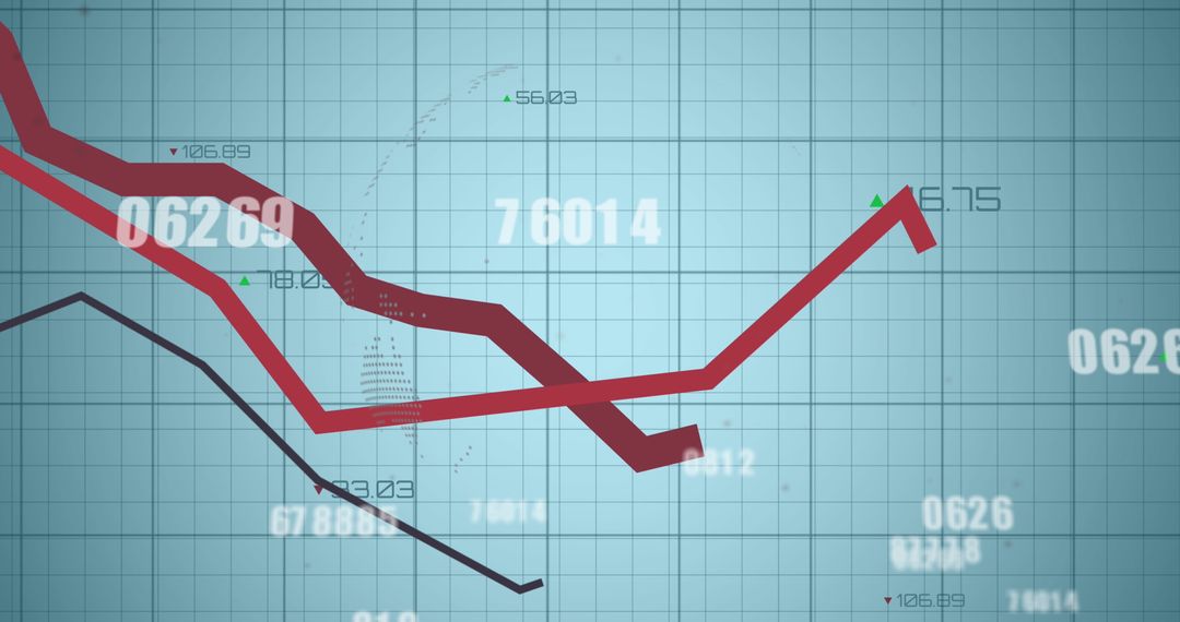 Dynamic Chart and Globe Depict Global Financial Movement