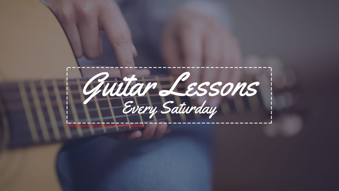 Hands Strumming Guitar for Music Class Promotion