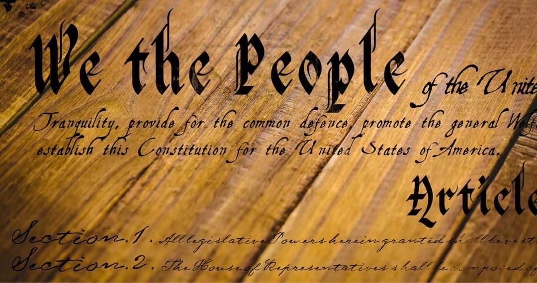 Old Parchment with U.S. Constitution in Decorative Font - Free Images, Stock Photos and Pictures on Pikwizard.com