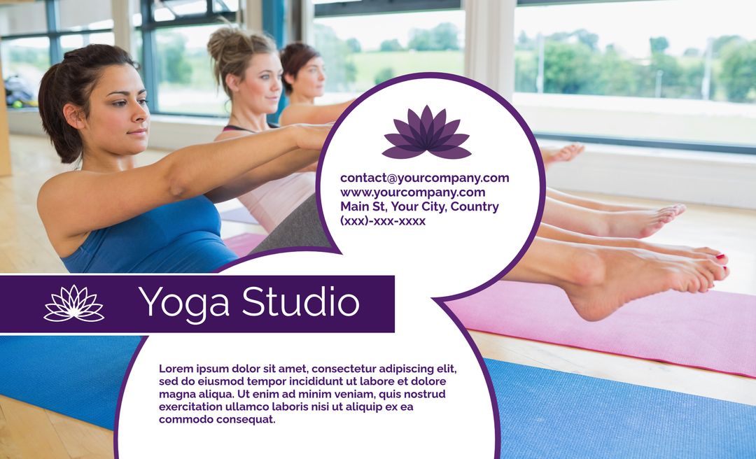 Yoga Studio Template for Relaxation and Fitness Promotion - Download Free Stock Templates Pikwizard.com