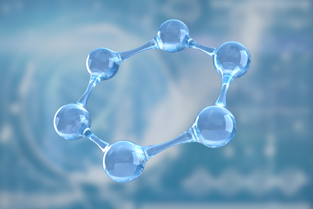 Transparent Blue Molecule Model Close-Up on Blurred Science Background - Download Free Stock Images Pikwizard.com