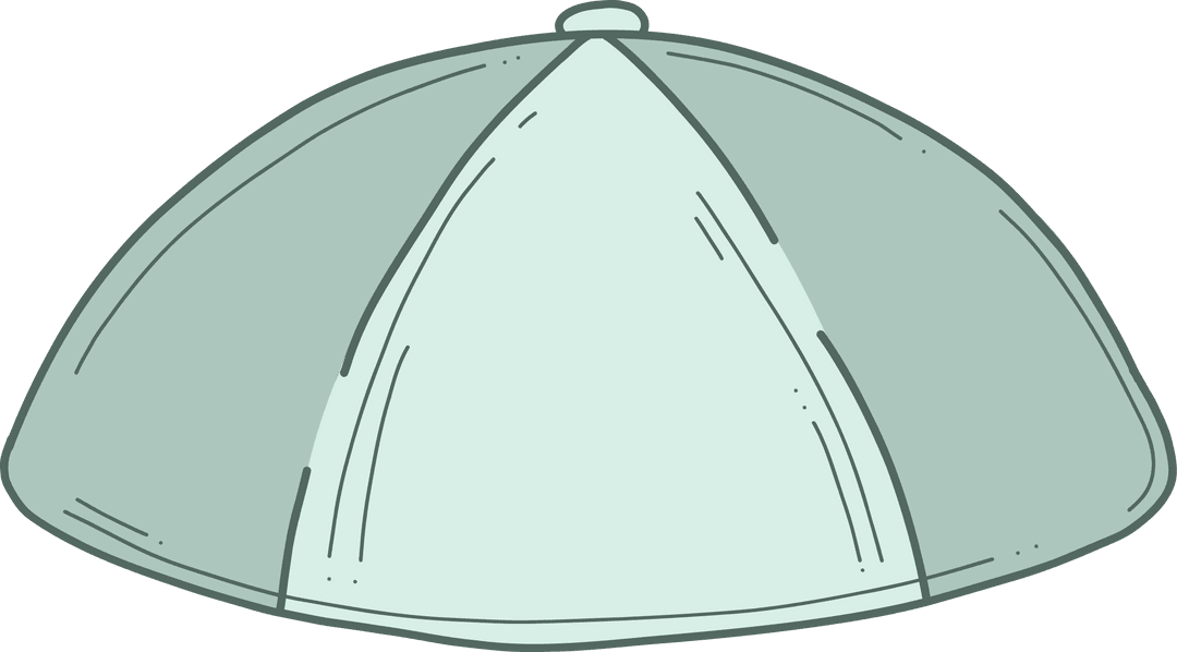 Geometric Dome Graphic with Segmented Mint Panels on Transparent Background