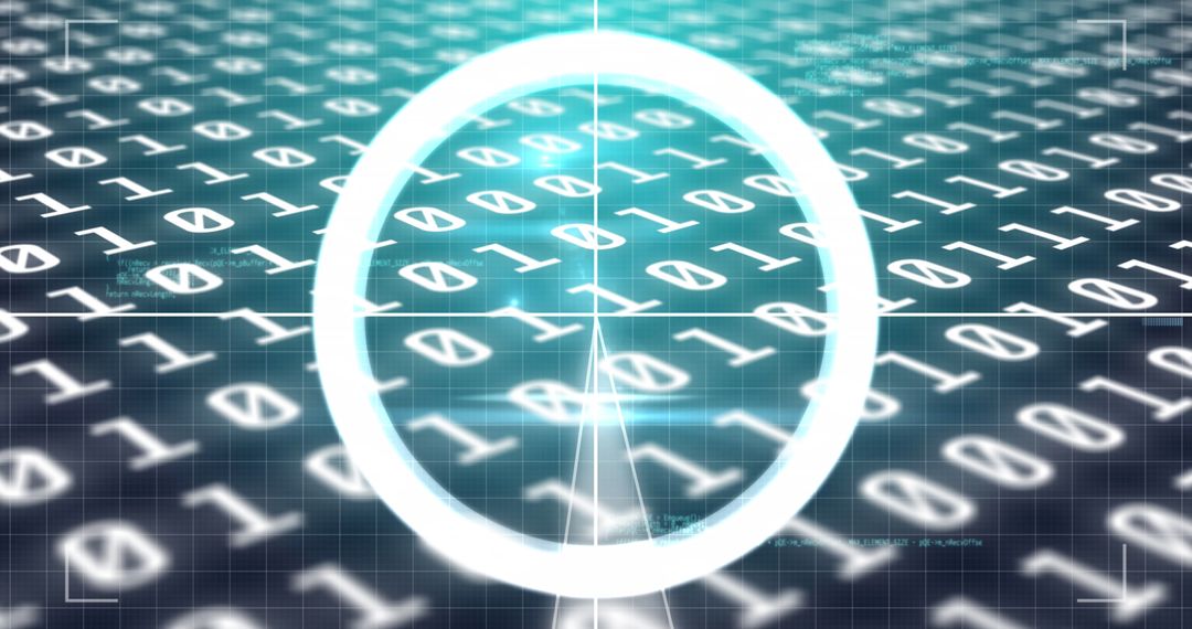 Scope Scanning Over Binary Code Representing Data Processing - Free Images, Stock Photos and Pictures on Pikwizard.com