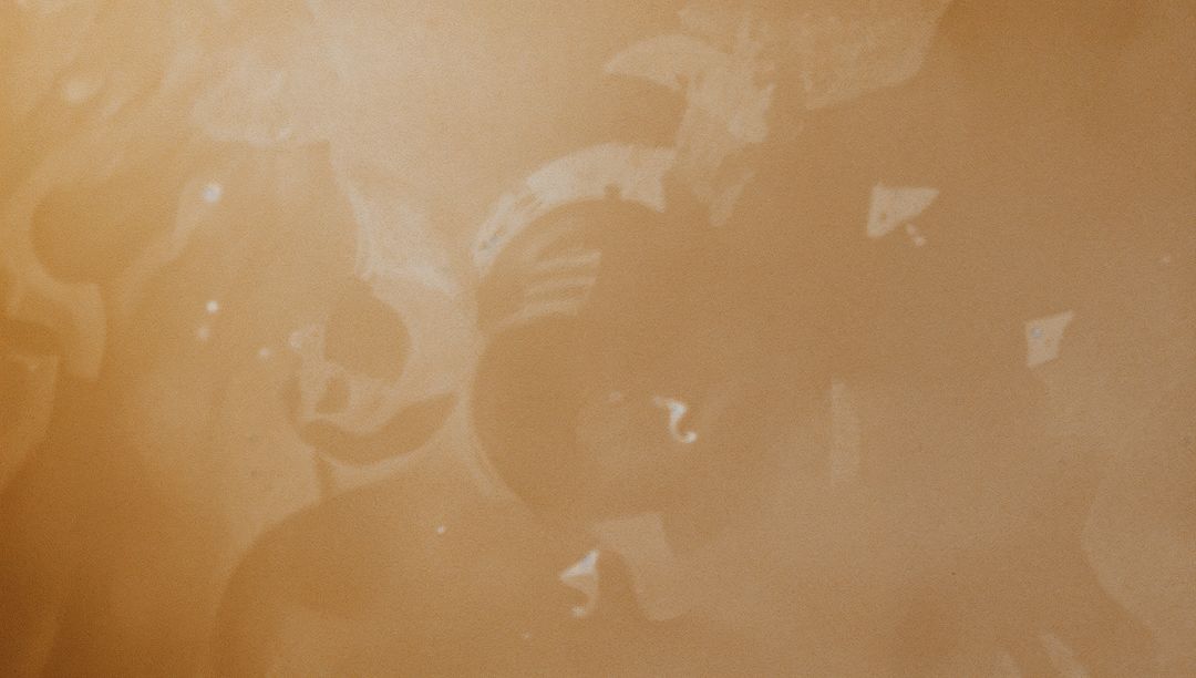 Beige translucent panel revealing smudges and residue marks minimalist texture