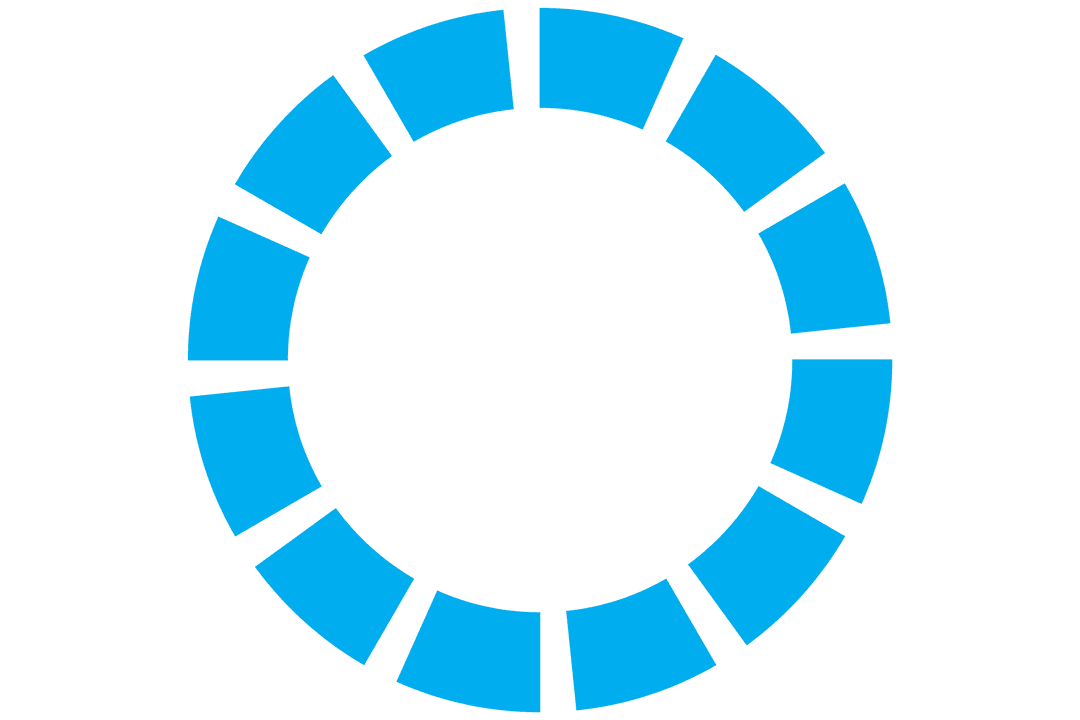 Digital Illustration of Blue Shapes with Transparent Background