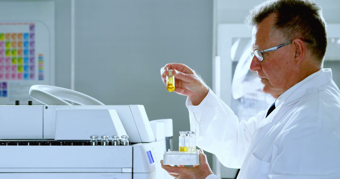 Scientist Analyzing Liquid Sample in Modern Laboratory - Free Images, Stock Photos and Pictures on Pikwizard.com