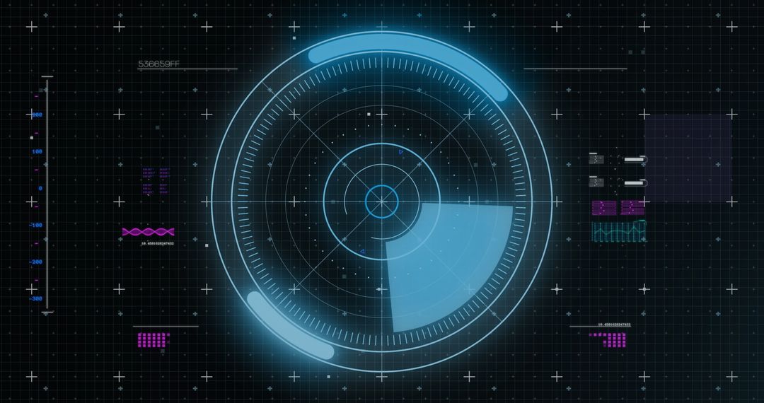 Futuristic Digital Interface Altered Images Simulation